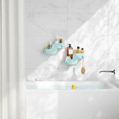 Nami Adhesive Shower Bins Ocean Materials Set of 2