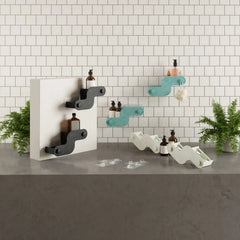 Nami Adhesive Shower Bins Ocean Materials Set of 2