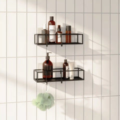 Cubiko Adhesive Shower Bins, Set of 2