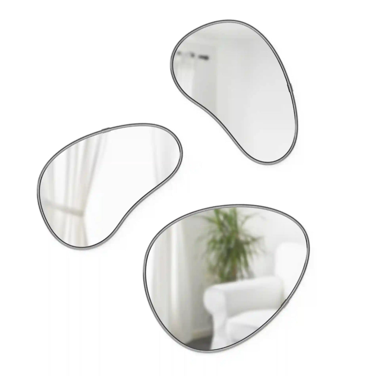 Hubba Pebble Wall Mirrors, Set of 3