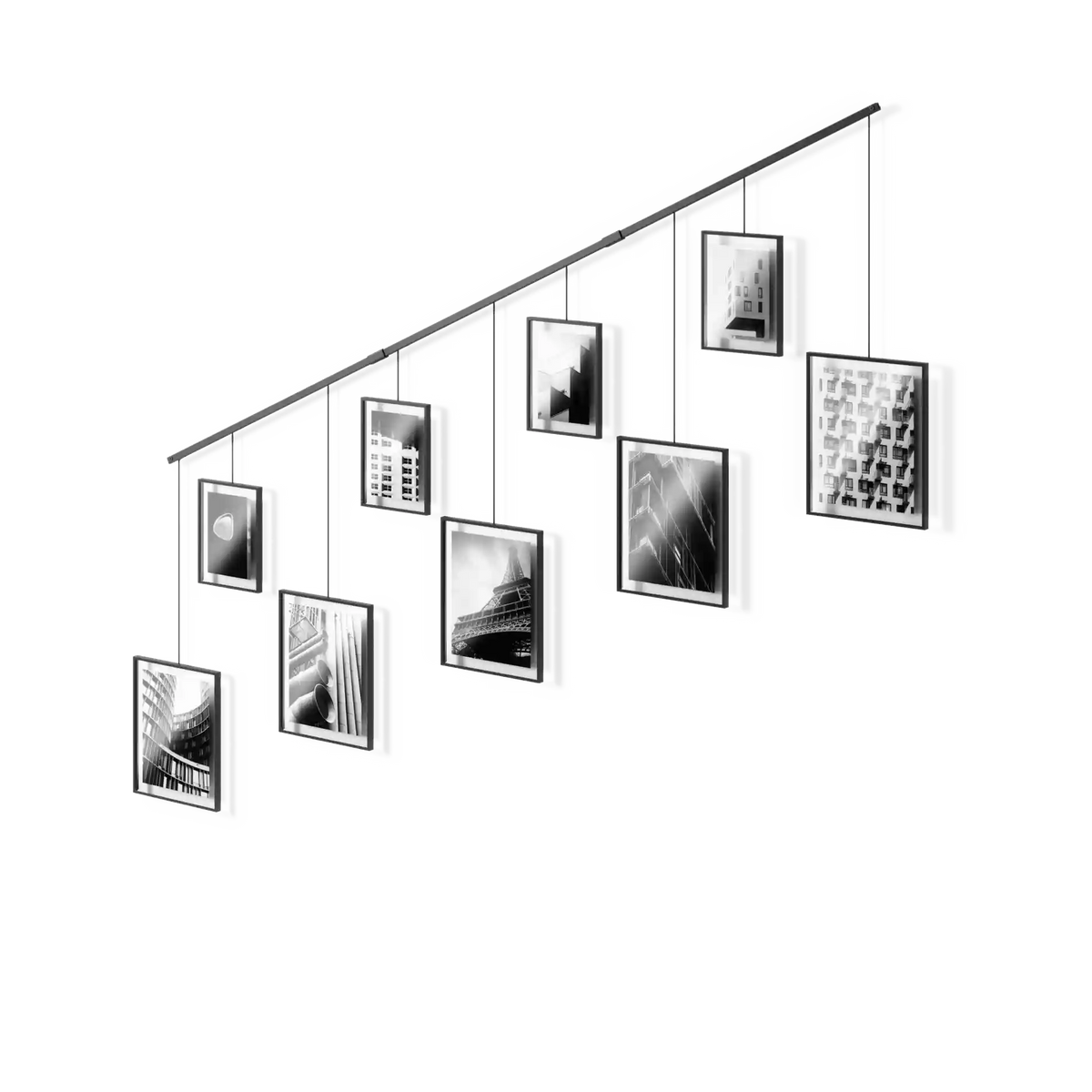 Exhibit Wall Picture Frames, Set of 9