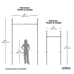Anywhere Curtain Rod & Room Divider