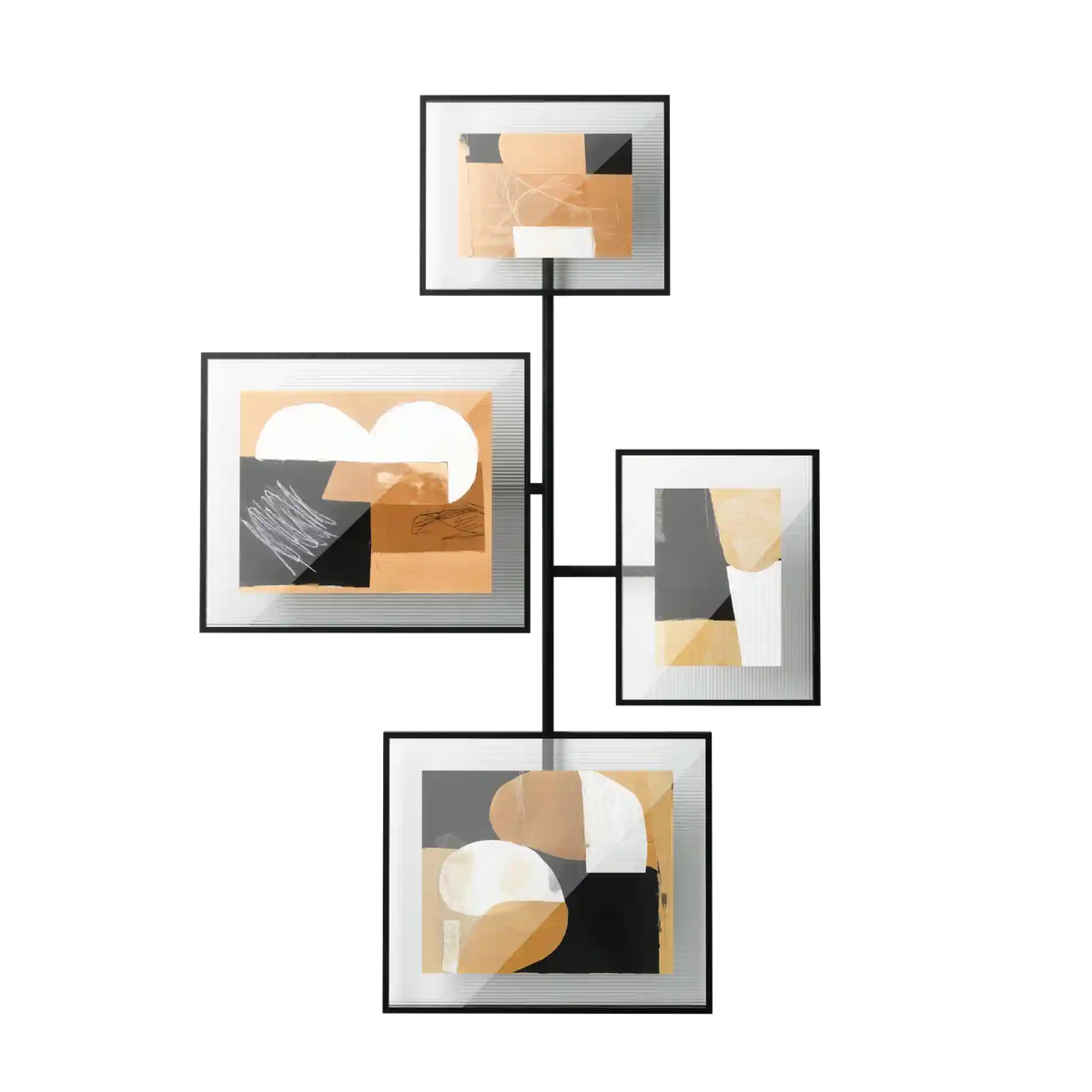 Flute Wall Picture Frames, Set of 4